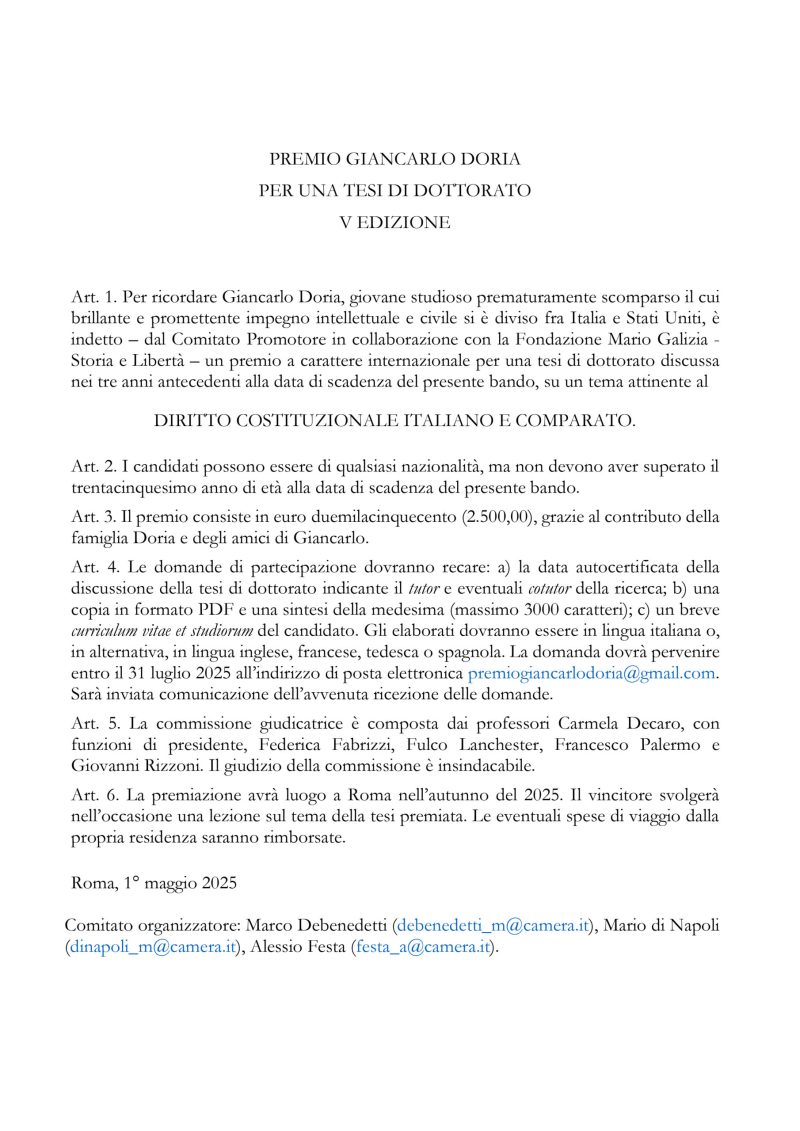 DORIA 2025 ITA DORIA 2025 ITA